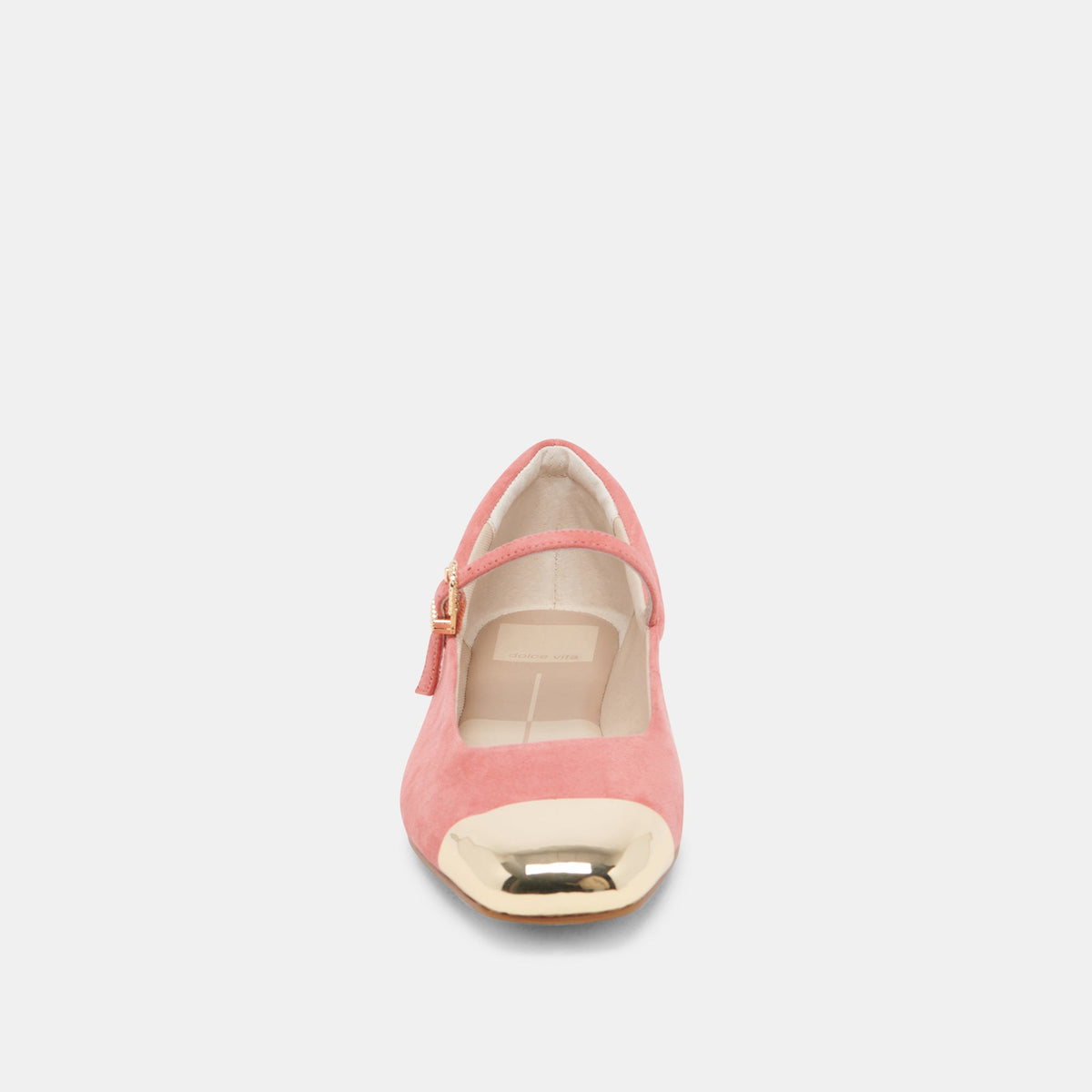 REYES TOE CAP BALLET FLATS CORAL SUEDE | Dolce Vita