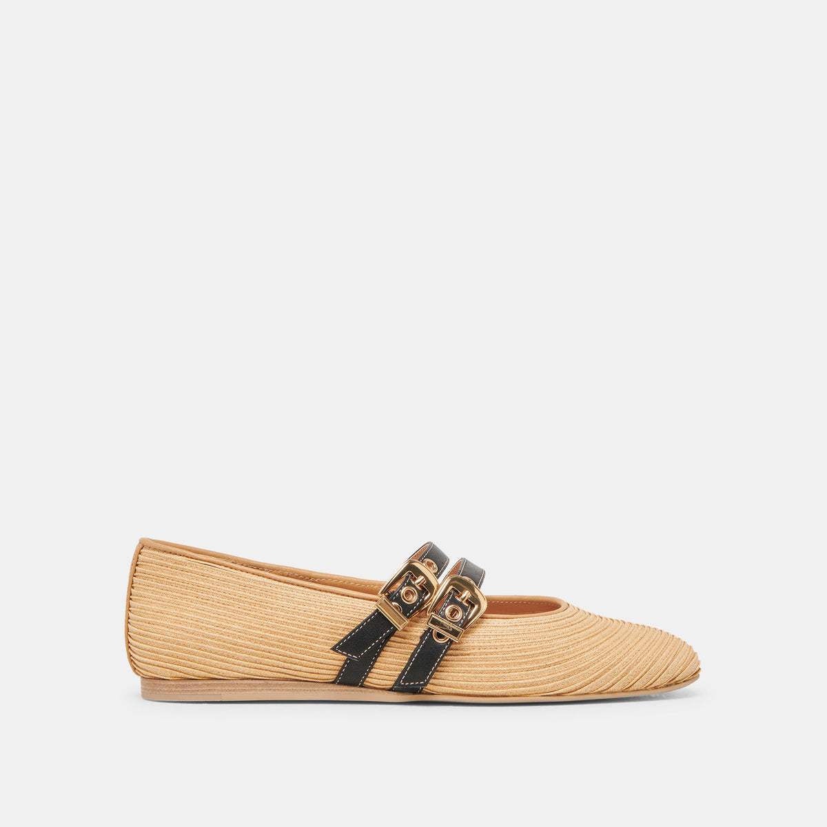 BAYLEE WIDE BALLET FLATS NATURAL RAFFIA | Dolce Vita