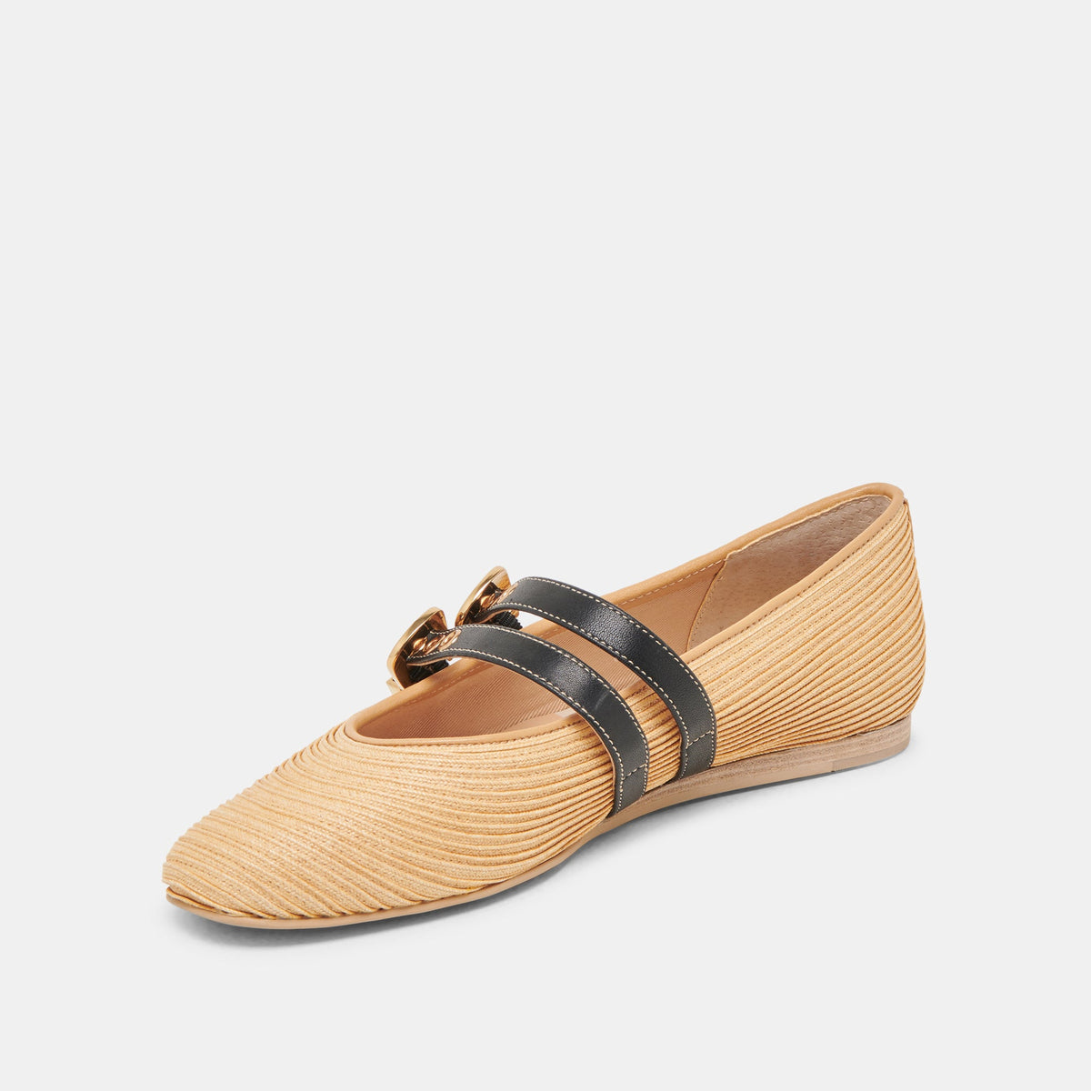 BAYLEE WIDE BALLET FLATS NATURAL RAFFIA | Dolce Vita