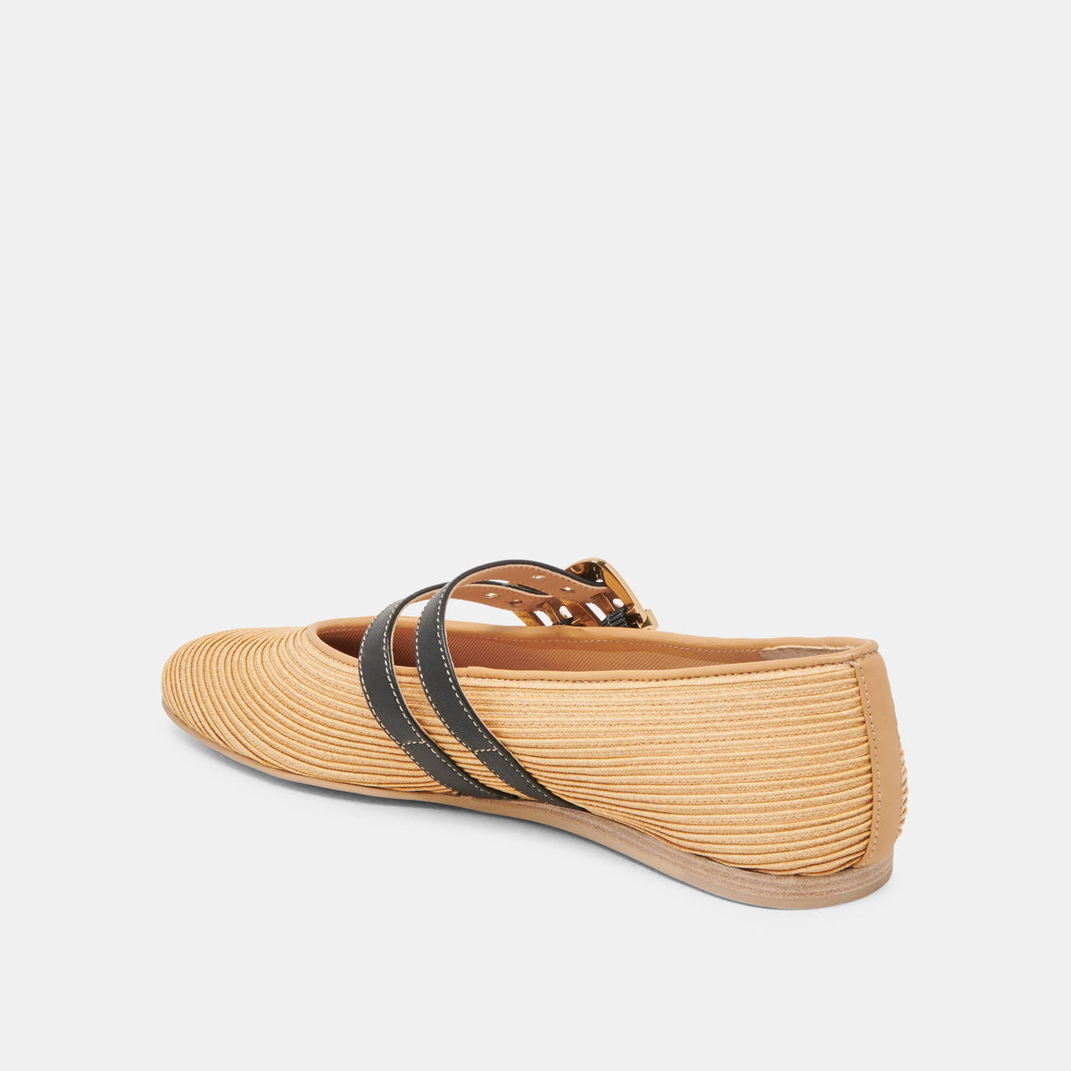 BAYLEE WIDE BALLET FLATS NATURAL RAFFIA | Dolce Vita