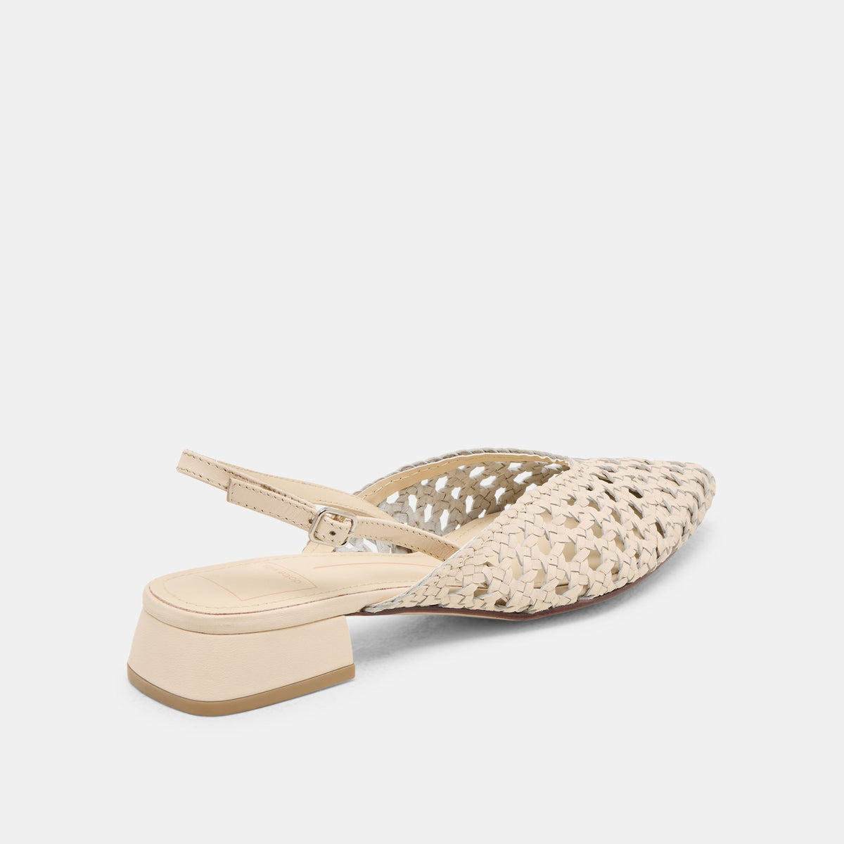 Birdie Off White Woven Leather Flats | Dolce Vita