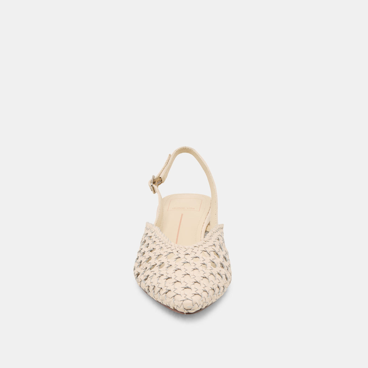 Birdie Off White Woven Leather Flats | Dolce Vita