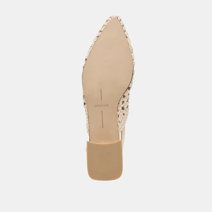 Birdie Off White Woven Leather Flats | Dolce Vita