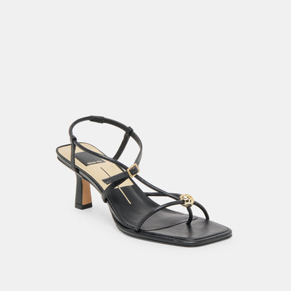 Mylee Black Leather Heels | Dolce Vita