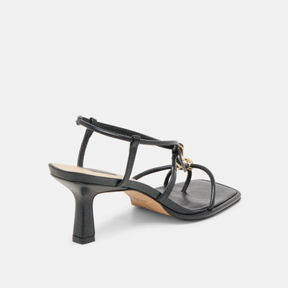 Mylee Black Leather Heels | Dolce Vita