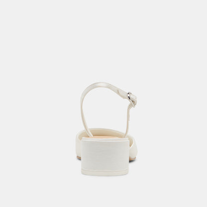 Carel Off White Satin Heels | Dolce Vita