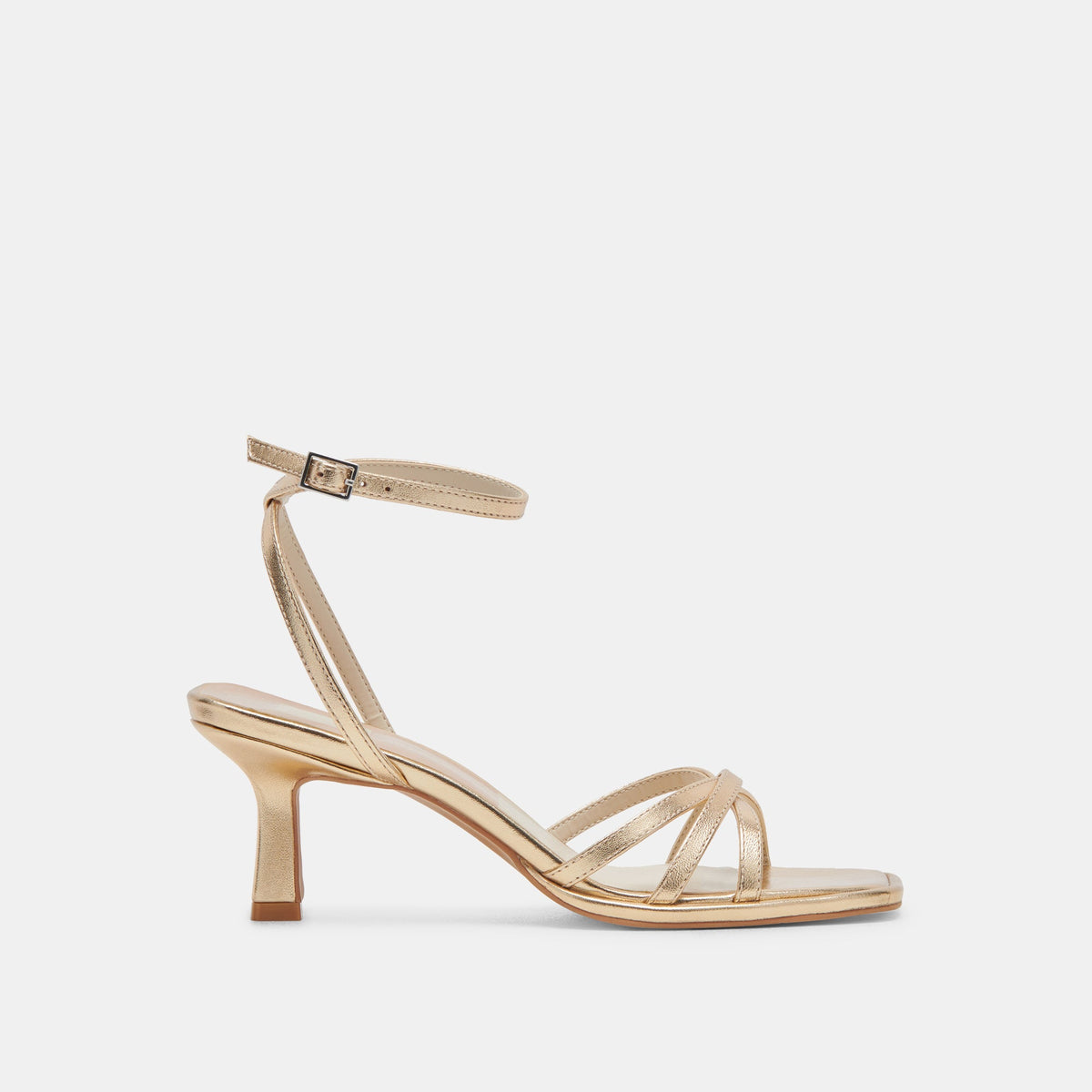 MANJI HEELS LIGHT GOLD METALLIC LEATHER | Dolce Vita