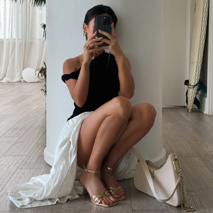 MANJI HEELS LIGHT GOLD METALLIC LEATHER | Dolce Vita