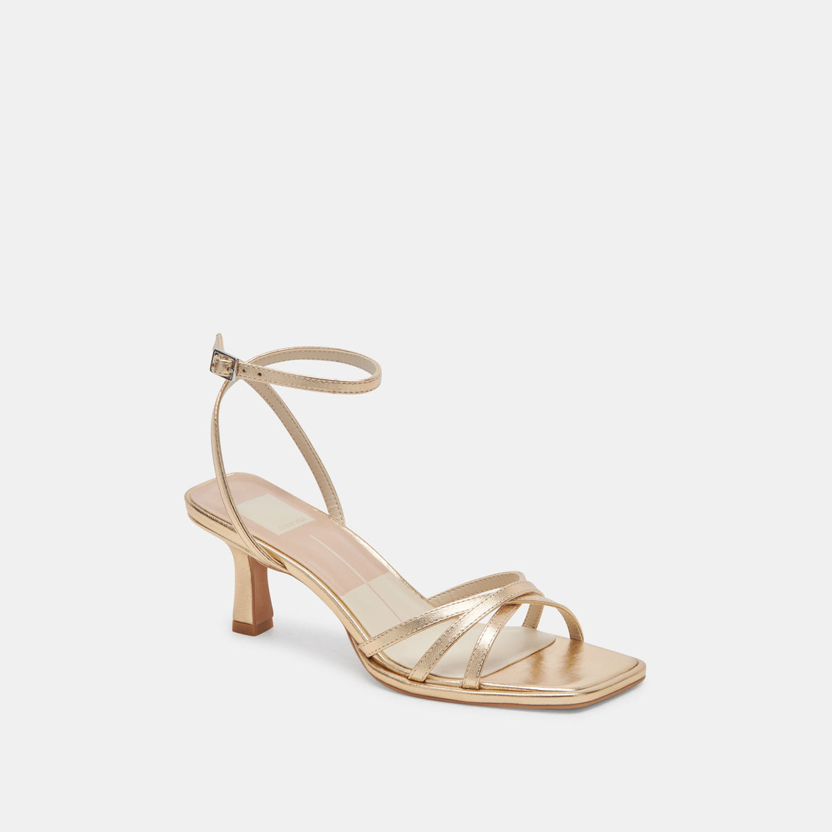 MANJI HEELS LIGHT GOLD METALLIC LEATHER | Dolce Vita