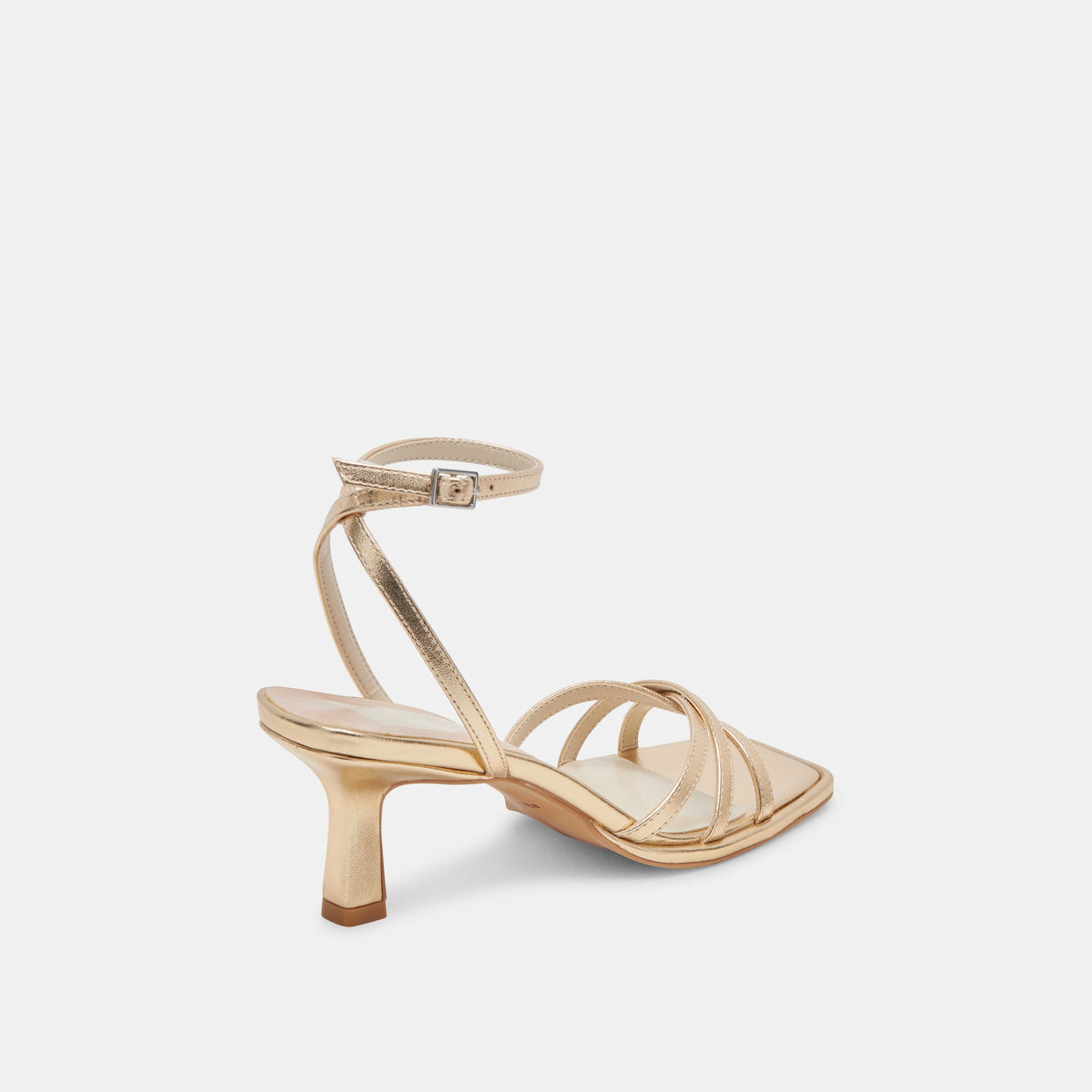 MANJI HEELS LIGHT GOLD METALLIC LEATHER | Dolce Vita
