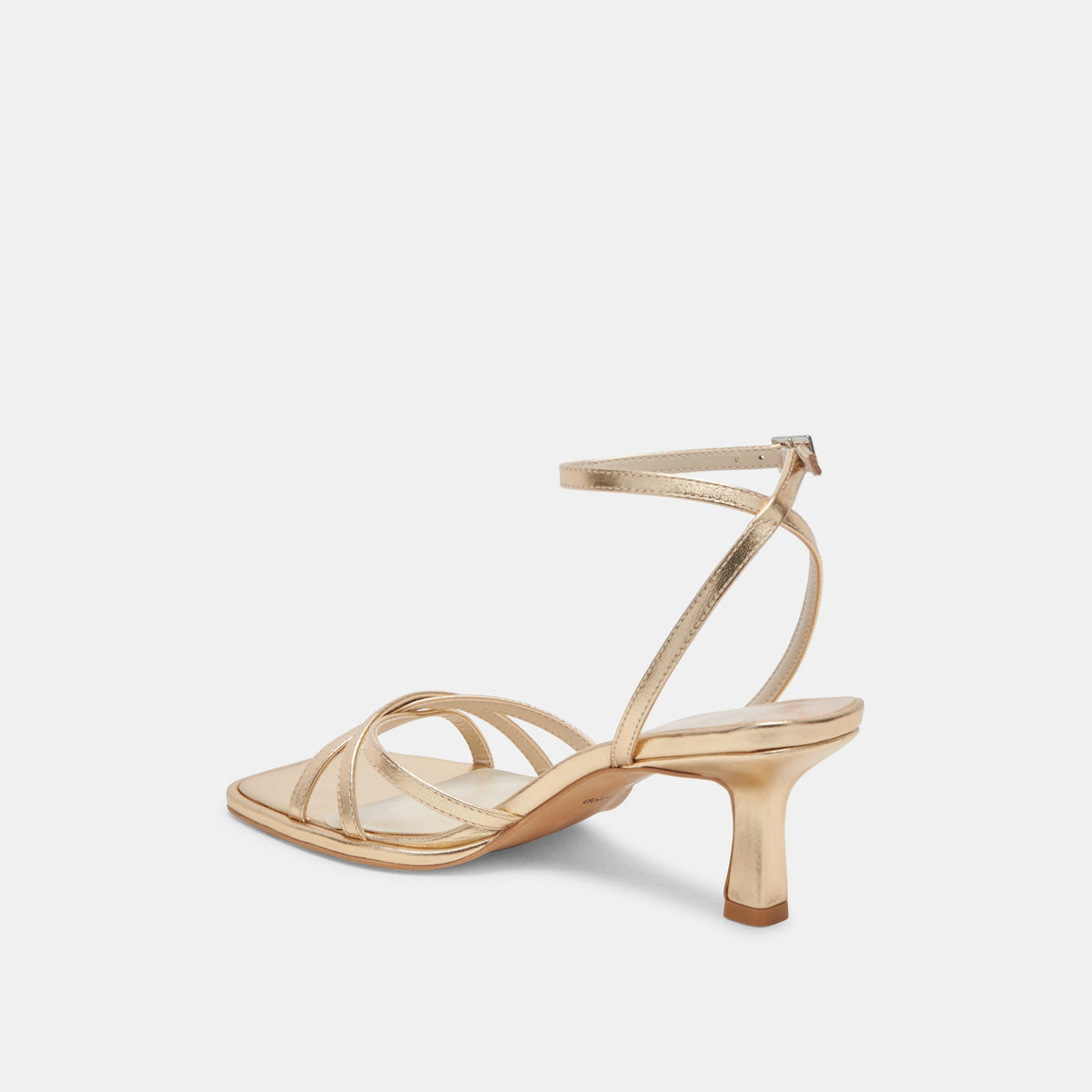 MANJI HEELS LIGHT GOLD METALLIC LEATHER | Dolce Vita