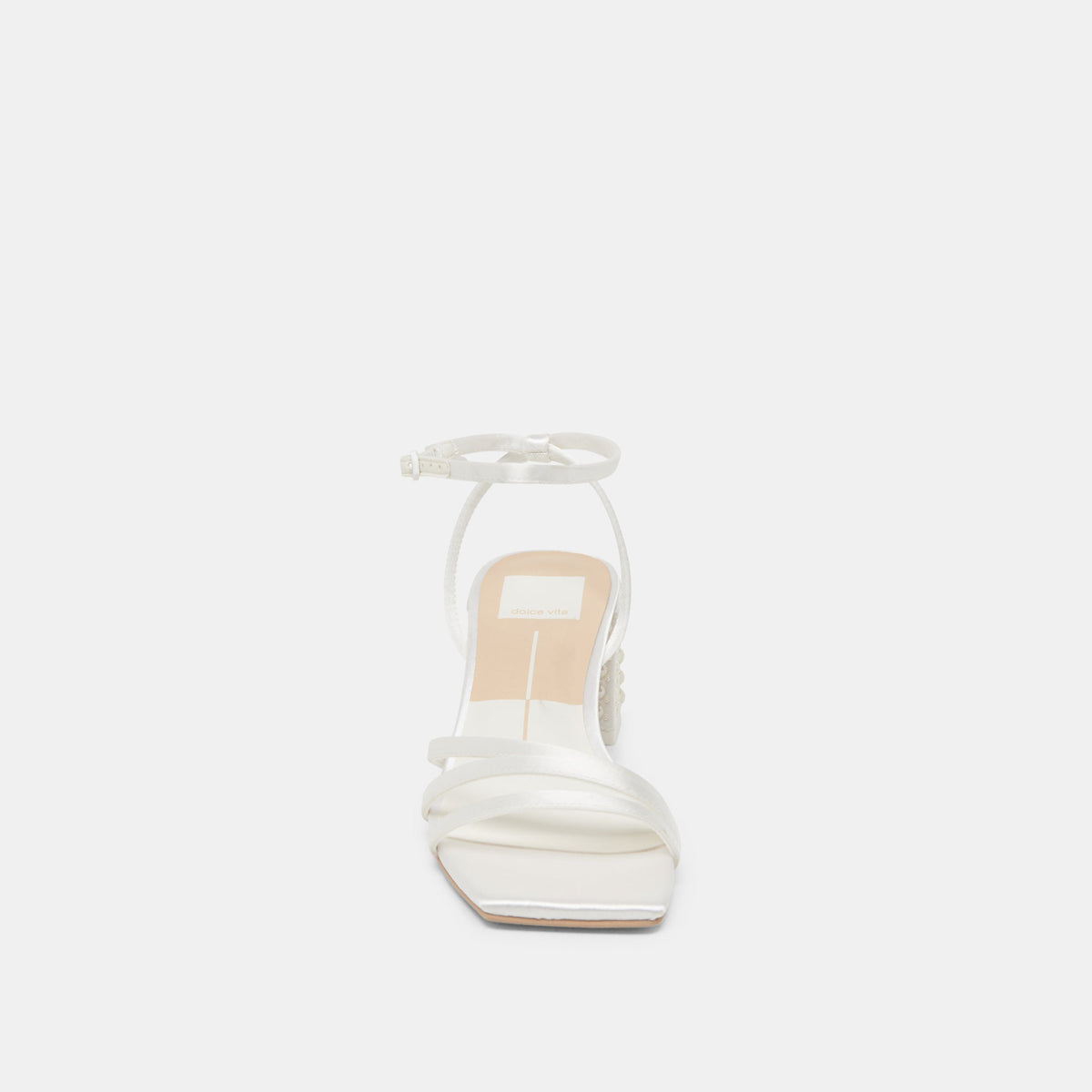 YSABEL PEARL HEELS TRUE WHITE SATIN | Dolce Vita