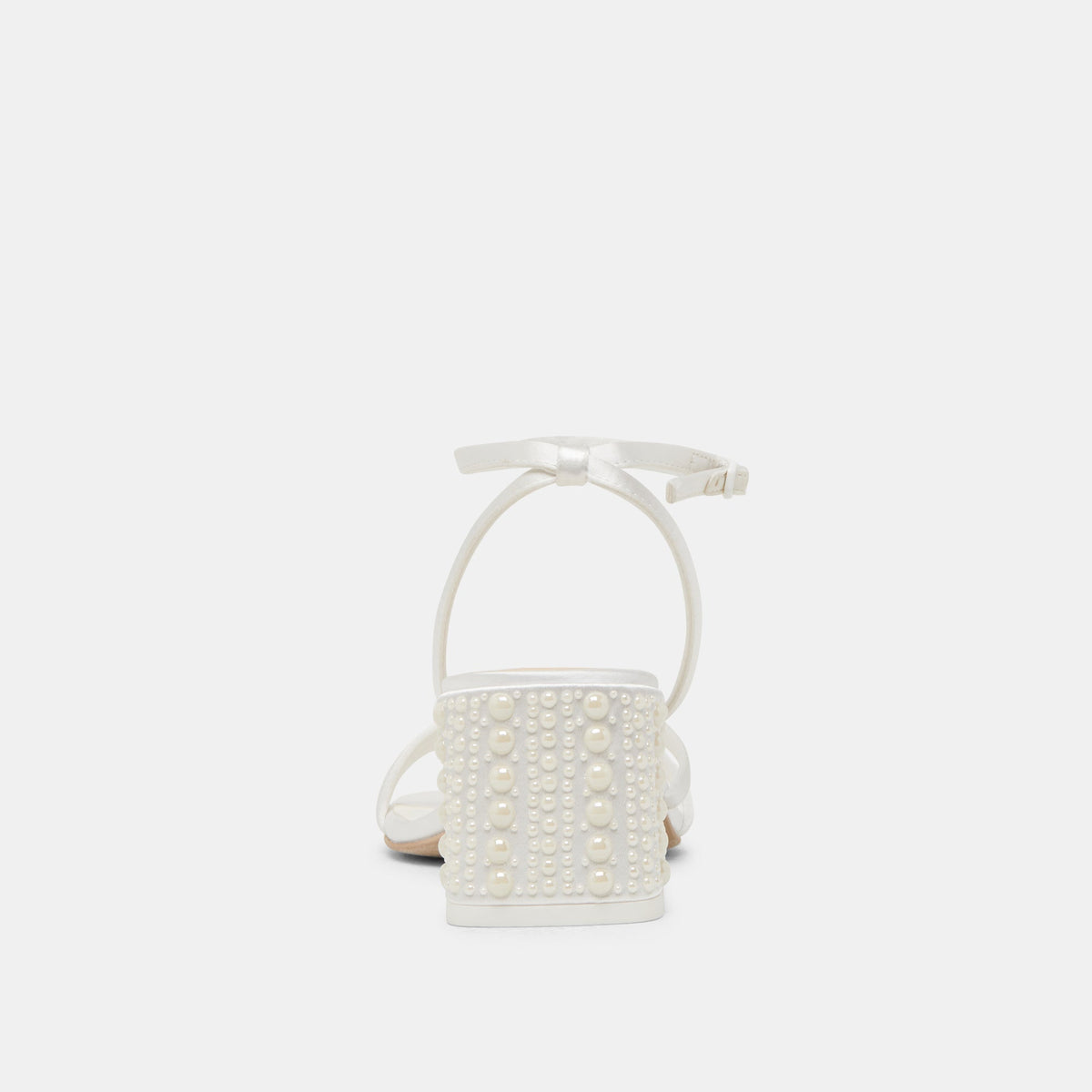 YSABEL PEARL HEELS TRUE WHITE SATIN | Dolce Vita