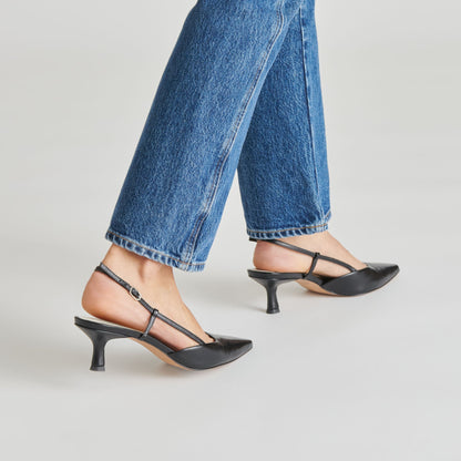 ODELA HEELS MIDNIGHT CRINKLE PATENT | Dolce Vita