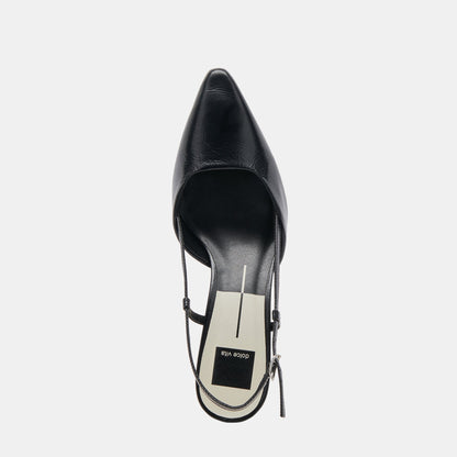ODELA HEELS MIDNIGHT CRINKLE PATENT | Dolce Vita