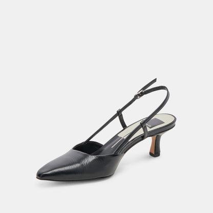 ODELA HEELS MIDNIGHT CRINKLE PATENT | Dolce Vita