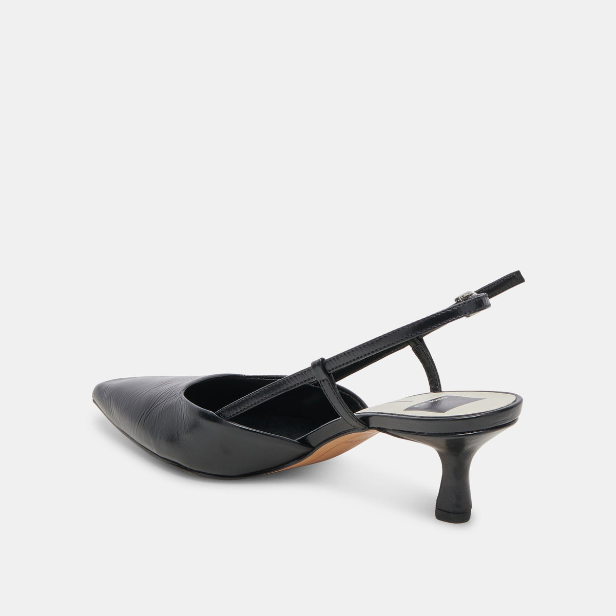 ODELA HEELS MIDNIGHT CRINKLE PATENT | Dolce Vita