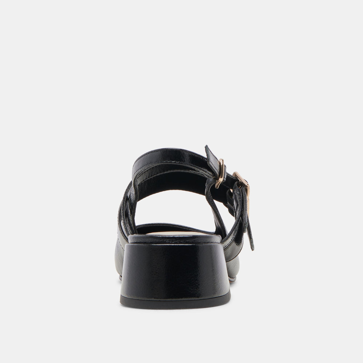 PATZY HEELS MIDNIGHT CRINKLE PATENT LEATHER | Dolce Vita