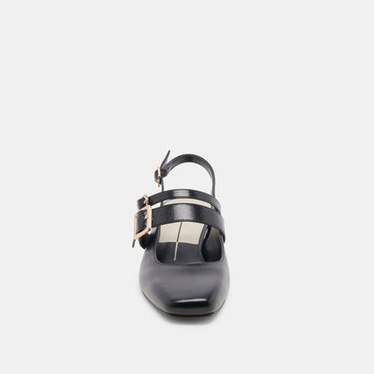 PATZY HEELS MIDNIGHT CRINKLE PATENT LEATHER | Dolce Vita