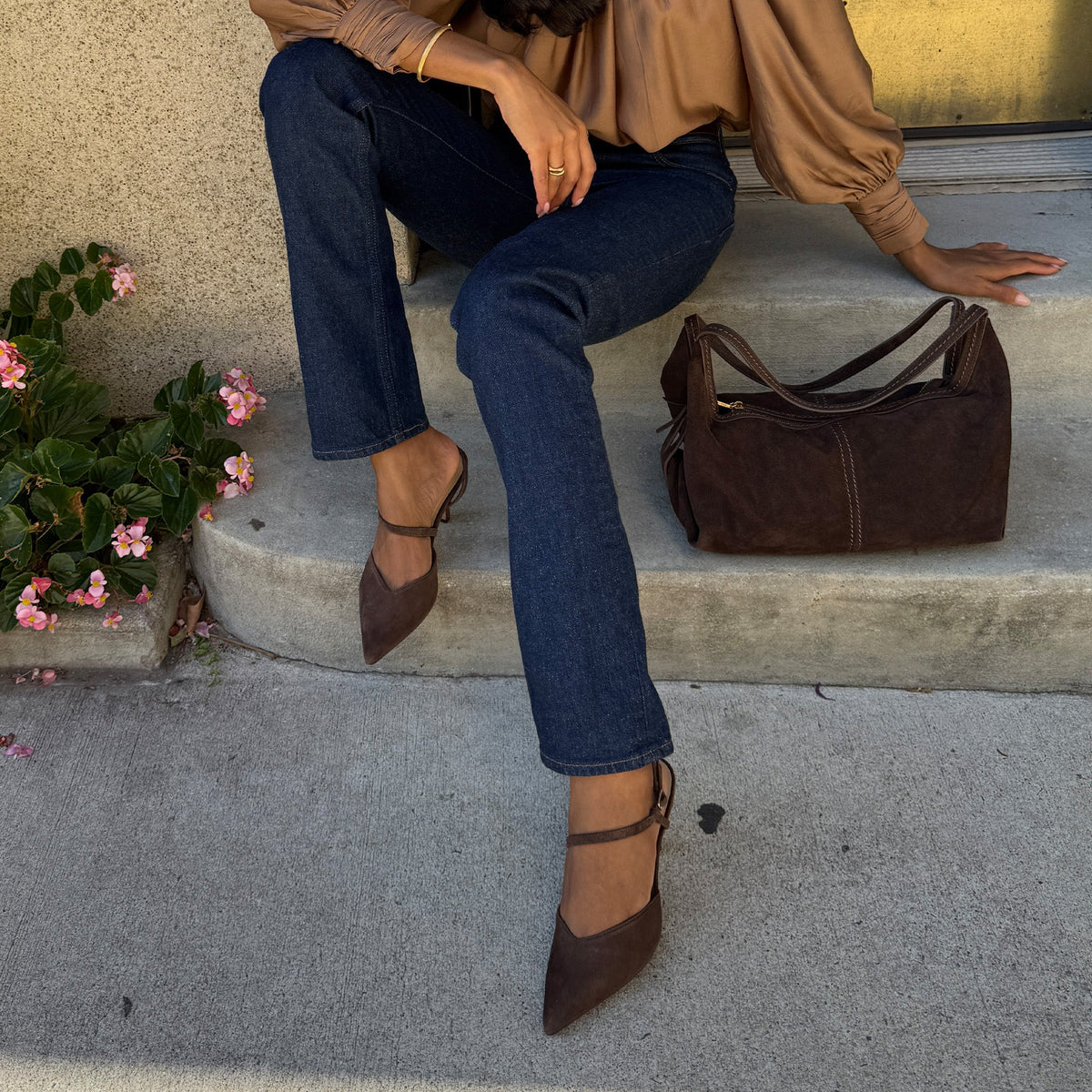 Kamra Dk Brown Suede Heels | Dolce Vita