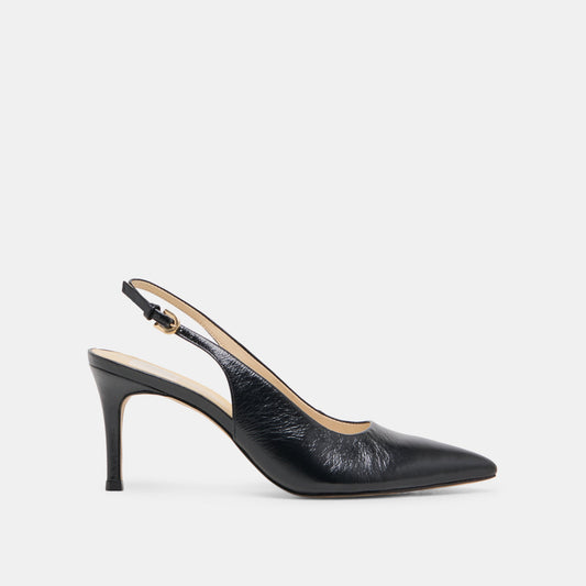ELASI HEELS BLACK LEATHER | Dolce Vita