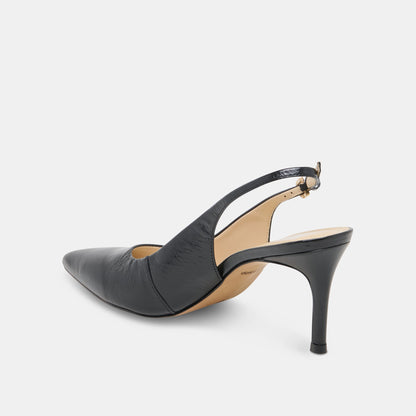 ELASI HEELS BLACK LEATHER | Dolce Vita