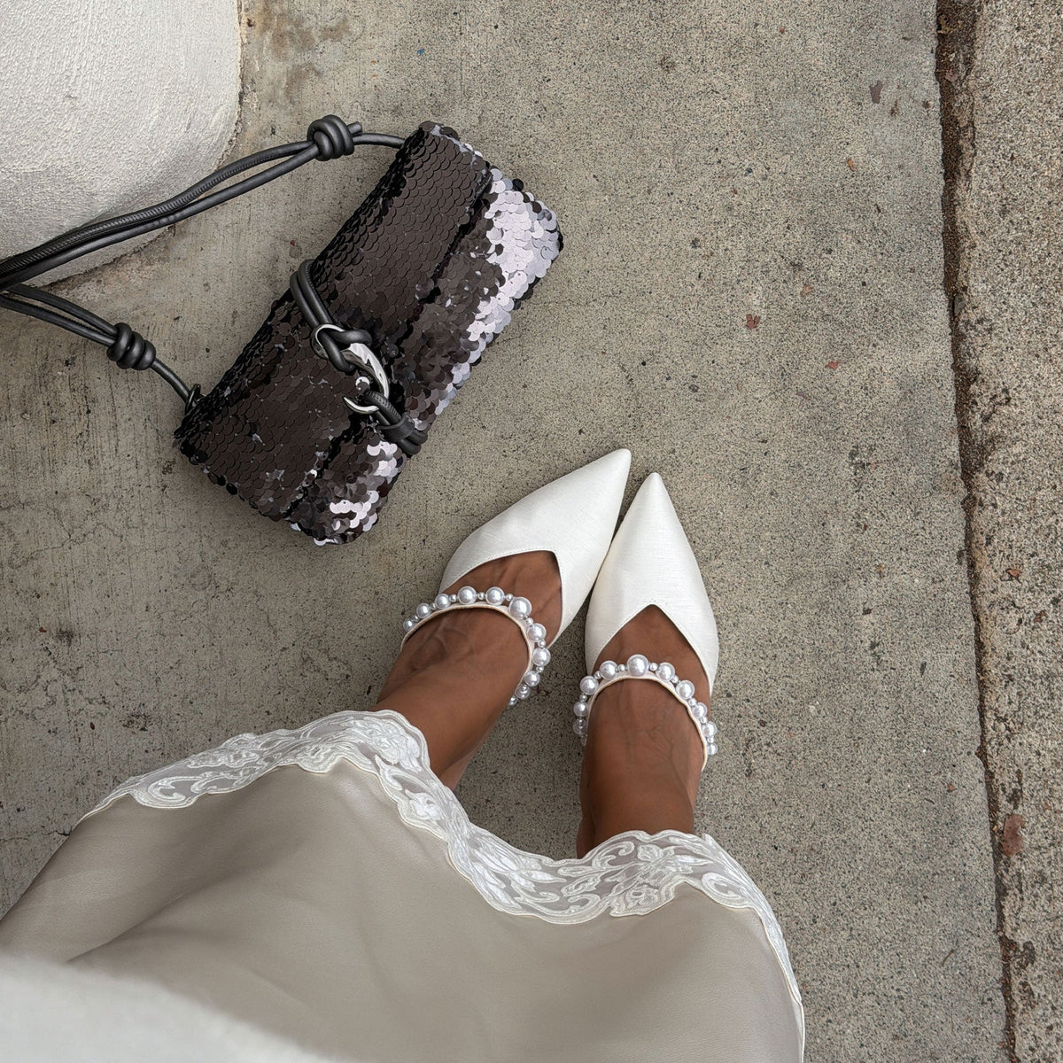 KANIKA Pearl Heels Vanilla Silk | Dolce Vita