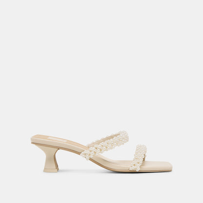 BONI PEARL HEELS VANILLA STELLA | Dolce Vita