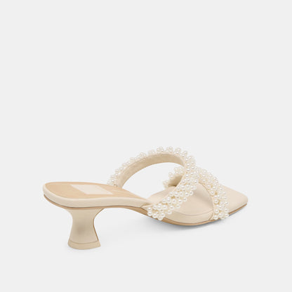 BONI PEARL HEELS VANILLA STELLA | Dolce Vita
