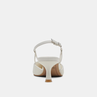 Odela White Leather Heels | Dolce Vita