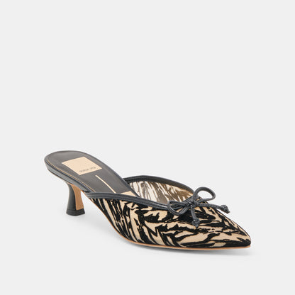 Cleo Zebra Velvet Mesh Heels | Dolce Vita