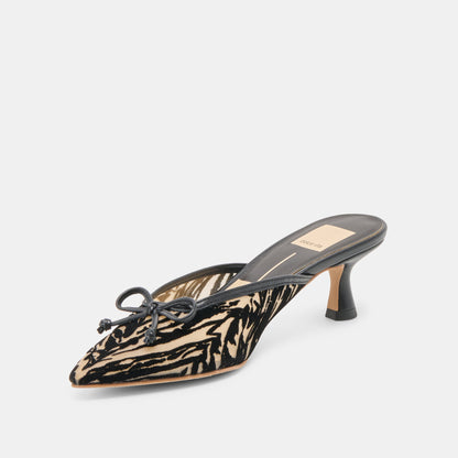 Cleo Zebra Velvet Mesh Heels | Dolce Vita