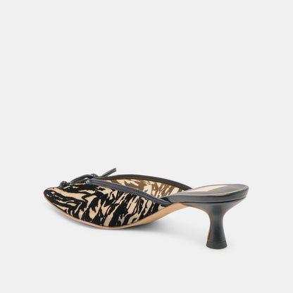 Cleo Zebra Velvet Mesh Heels | Dolce Vita
