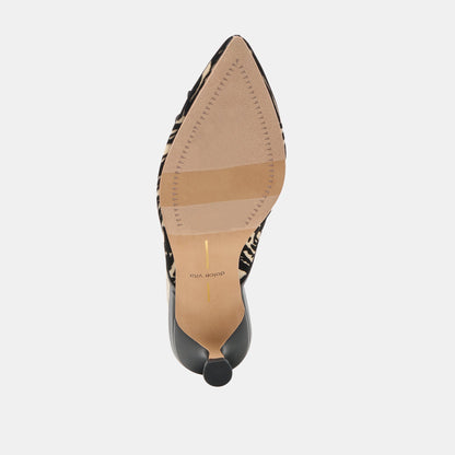 Cleo Zebra Velvet Mesh Heels | Dolce Vita