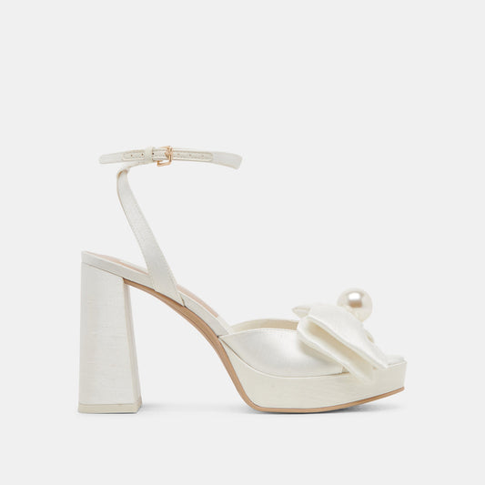 PATTON HEELS IVORY SATIN | Dolce Vita