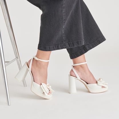 PATTON HEELS IVORY SATIN | Dolce Vita