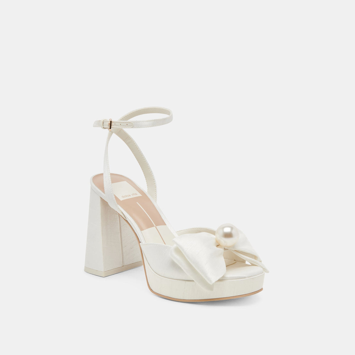 PATTON HEELS IVORY SATIN | Dolce Vita
