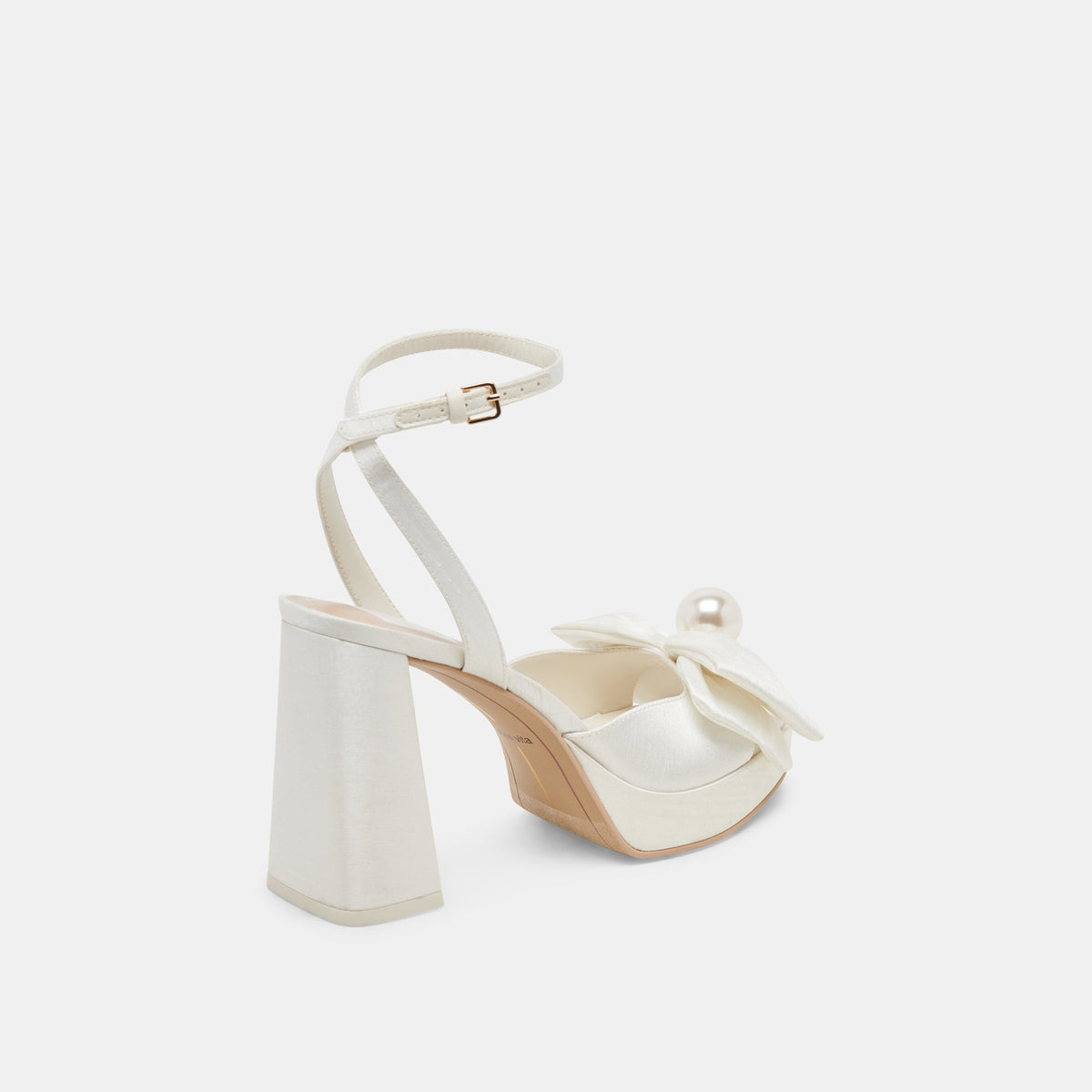 PATTON HEELS IVORY SATIN | Dolce Vita