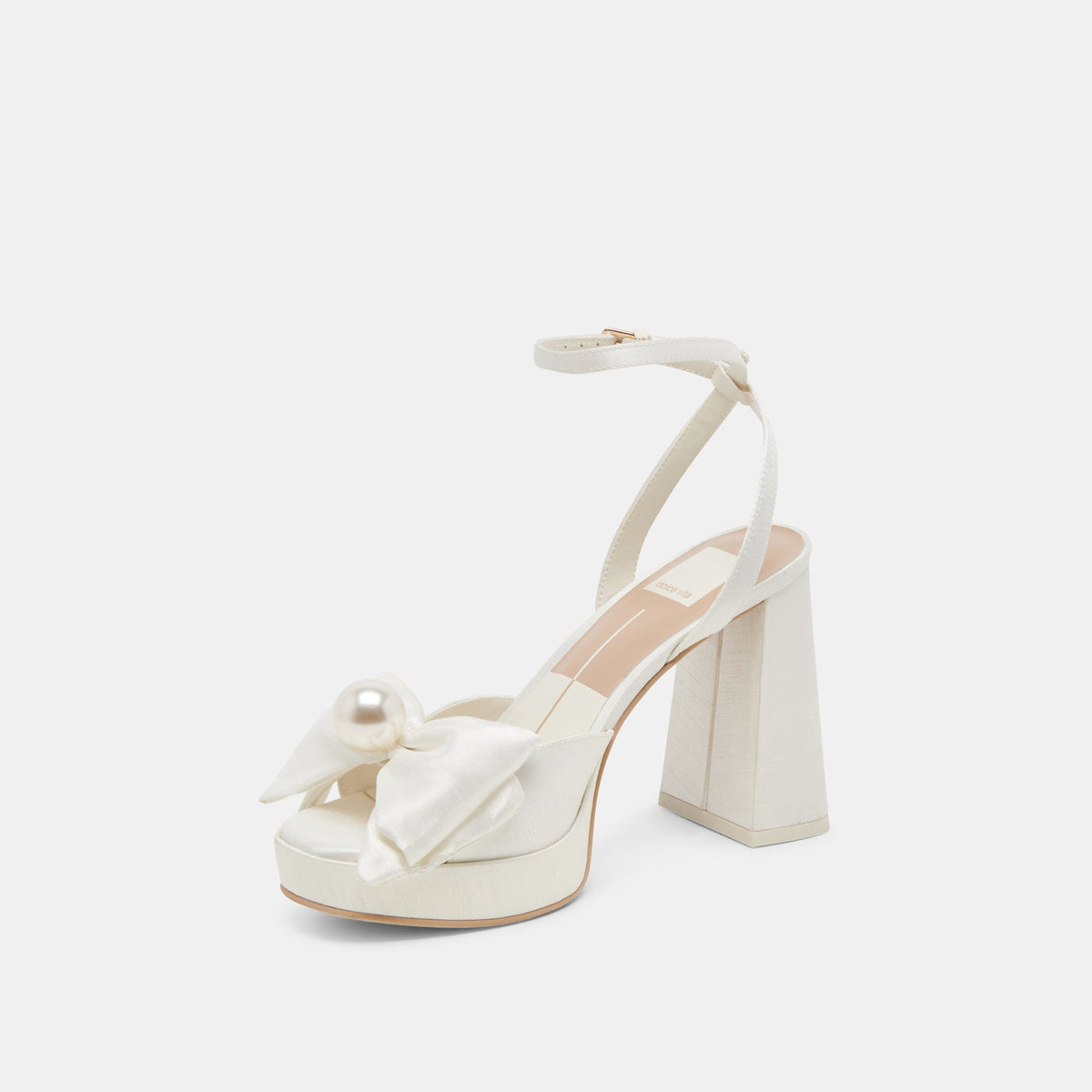 PATTON HEELS IVORY SATIN | Dolce Vita