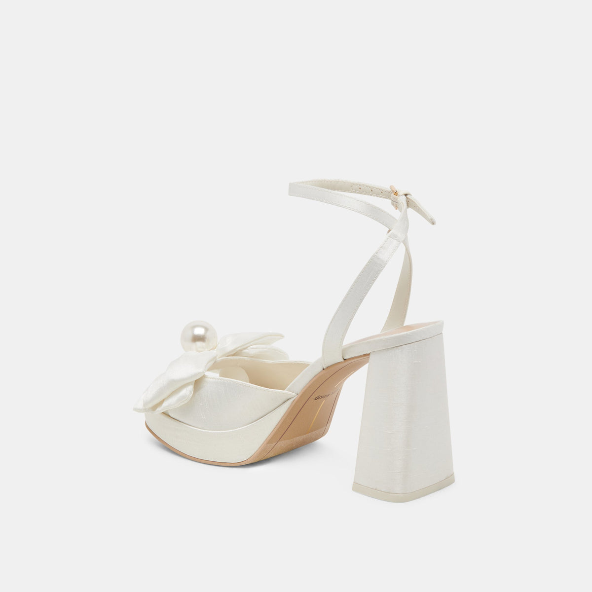 PATTON HEELS IVORY SATIN | Dolce Vita