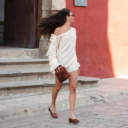 CAMYN HEELS BROWN LEATHER | Dolce Vita