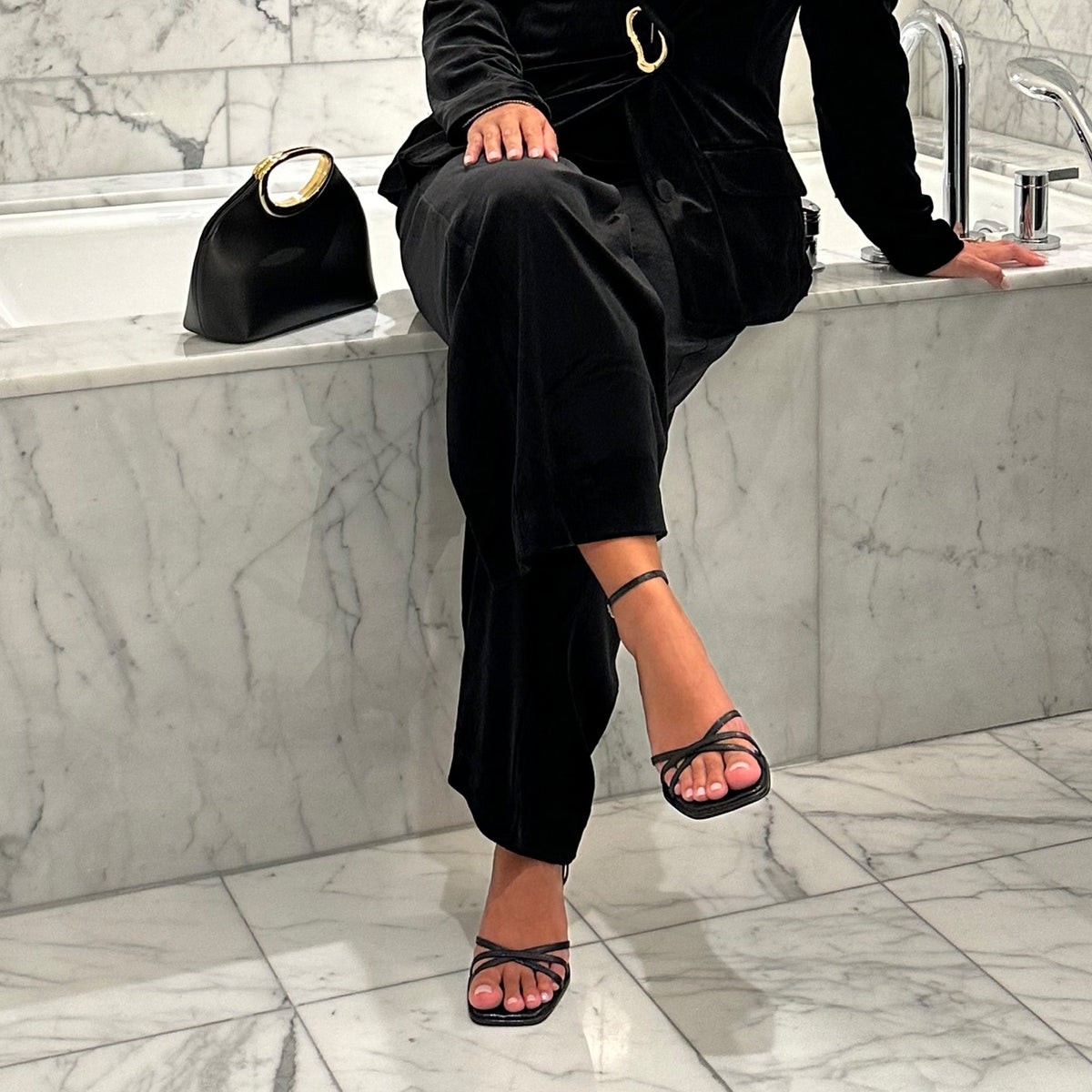 MANJI HEELS MIDNIGHT PATENT LEATHER | Dolce Vita