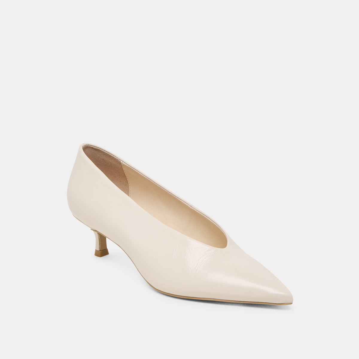 ALWYN HEELS BONE CRINKLE PATENT | Dolce Vita