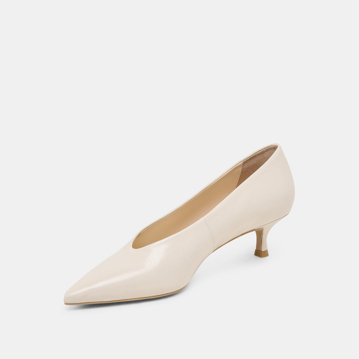 ALWYN HEELS BONE CRINKLE PATENT | Dolce Vita
