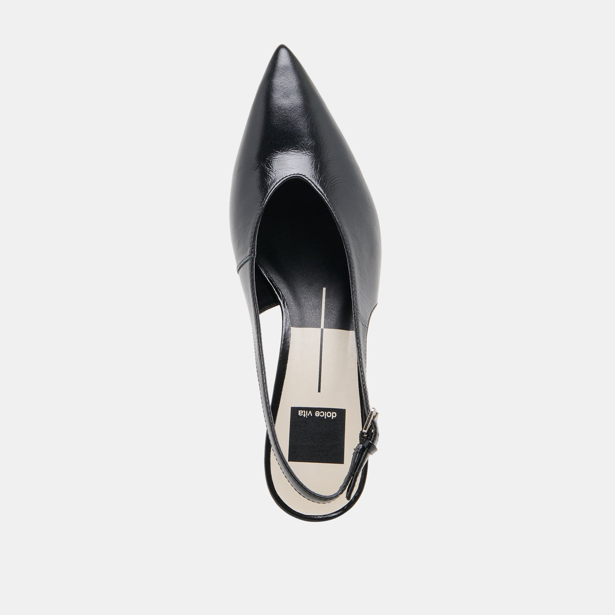 ALENNA HEELS MIDNIGHT CRINKLE PATENT | Dolce Vita
