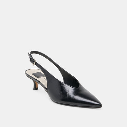 ALENNA HEELS MIDNIGHT CRINKLE PATENT | Dolce Vita