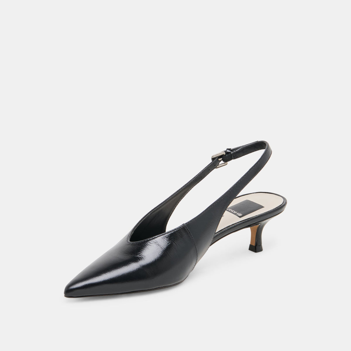 ALENNA HEELS MIDNIGHT CRINKLE PATENT | Dolce Vita