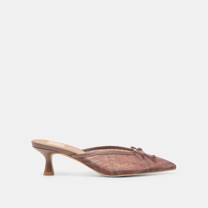 Cleo Cognac Plaid Mesh Heels | Dolce Vita
