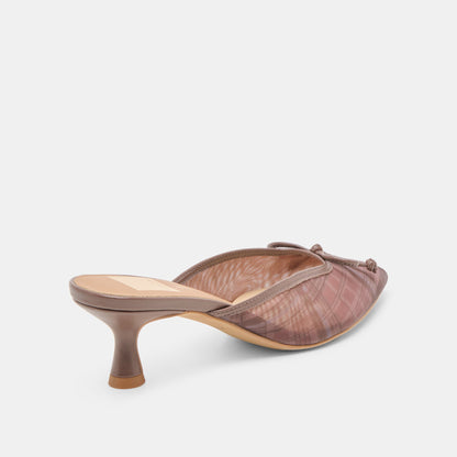 Cleo Cognac Plaid Mesh Heels | Dolce Vita