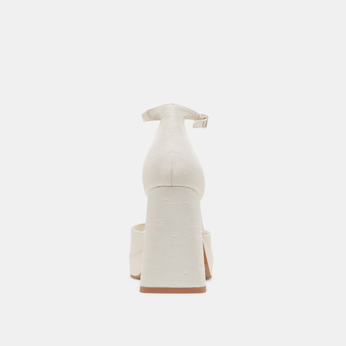 PANDRO WIDE HEELS WHITE SATIN | Dolce Vita